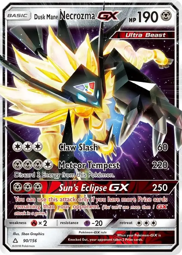 Dusk Mane Necrozma GX - Pokemon Ultra Prism #90