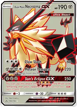 Dusk Mane Necrozma GX 145 - Pokemon Ultra Prism