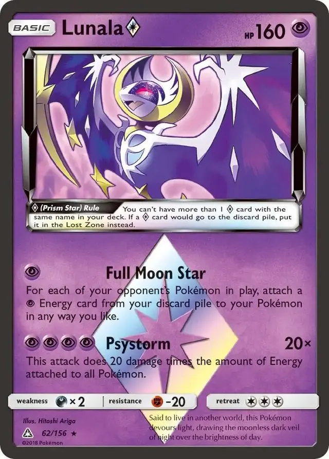 Lunala Prism Star - Pokemon Ultra Prism #62
