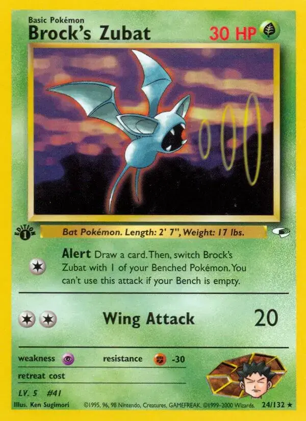 Brock's Zubat [1st Edition] - Pokemon Gym Heroes #24