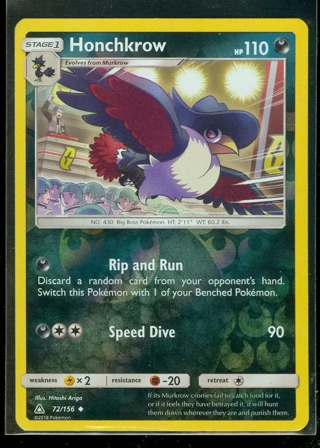 Honchkrow [Reverse Holo] - Pokemon Ultra Prism #72