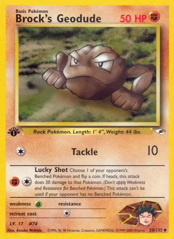Brock's Geodude [1st Edition] - Pokemon Gym Heroes #38