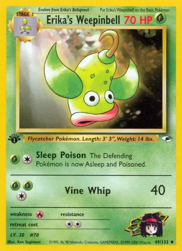 Erika's Weepinbell [1st Edition] - Pokemon Gym Heroes #49