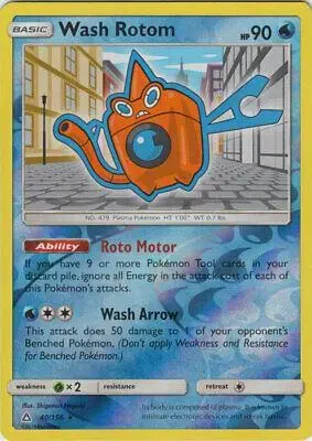 Wash Rotom [Reverse Holo] - Pokemon Ultra Prism #40