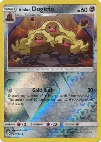 Alolan Dugtrio [Reverse Holo] - Pokemon Ultra Prism #79