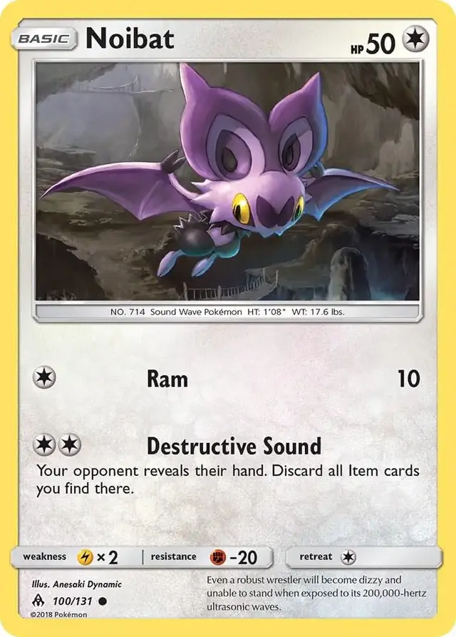 Noibat - Pokemon Forbidden Light #100