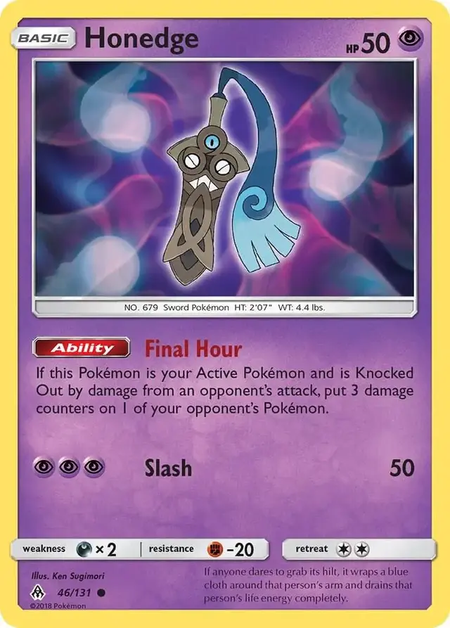 Honedge - Pokemon Forbidden Light #46