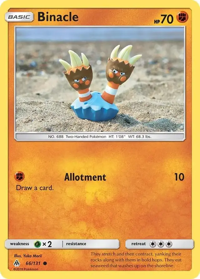 Binacle - Pokemon Forbidden Light #66