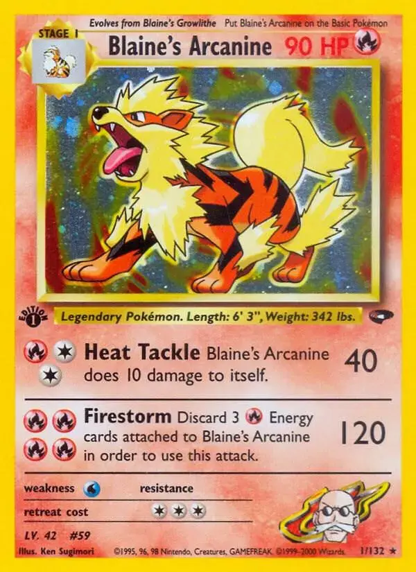 Blaine's Arcanine [1st Edition] - Pokemon Gym Challenge #1