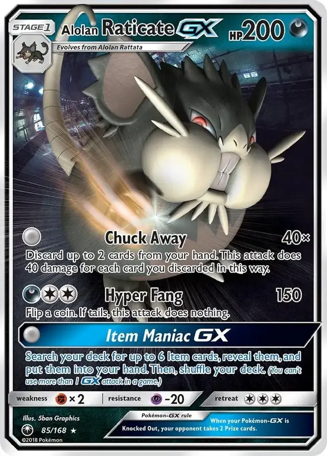Alolan Raticate GX - Pokemon Celestial Storm #85