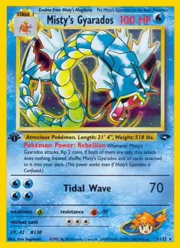 Misty's Gyarados [1st Edition] #13 - Pokemon Gym Challenge