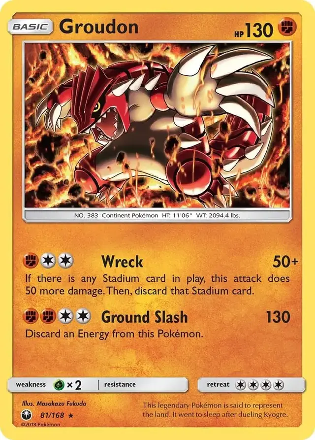 Groudon - Pokemon Celestial Storm #81