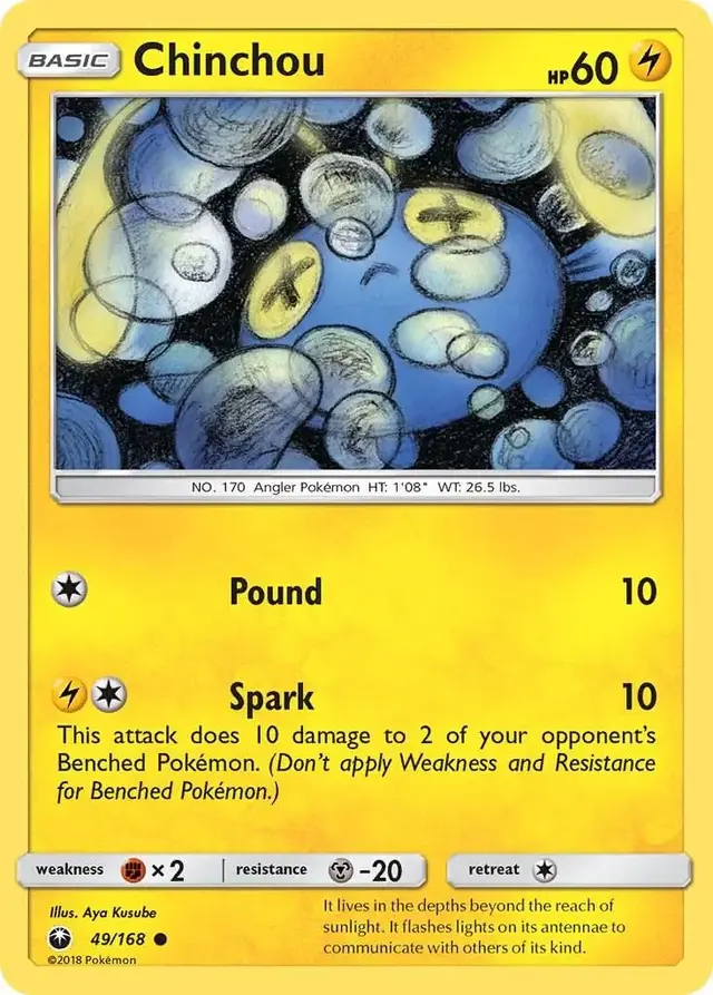 Chinchou - Pokemon Celestial Storm #49