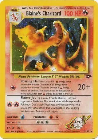 Blaine's Charizard [Energy Misprint]