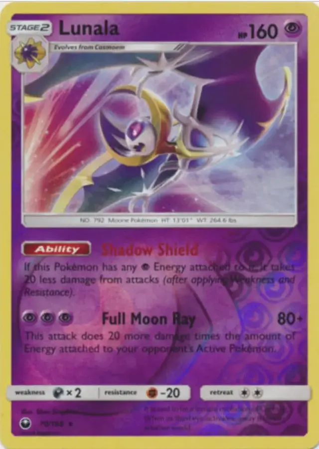 Lunala [Reverse Holo] - Pokemon Celestial Storm #70