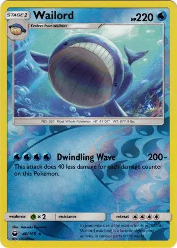 Wailord [Reverse Holo] - Pokemon Celestial Storm #40