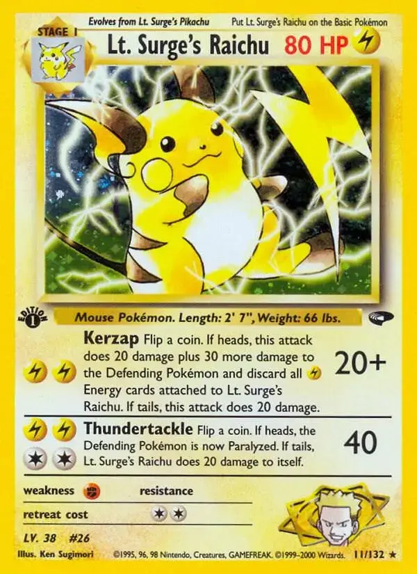 Lt. Surge's Raichu [1st Edition]