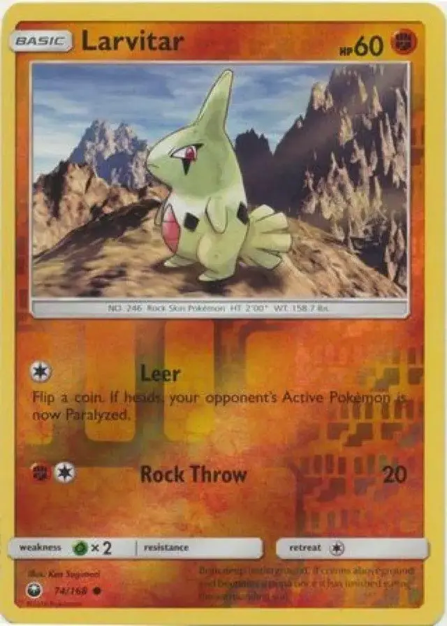 Larvitar [Reverse Holo] - Pokemon Celestial Storm #74