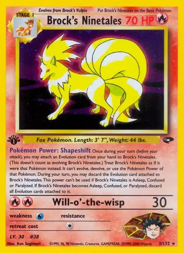 Brock's Ninetales [1st Edition] - Pokemon Gym Challenge #3