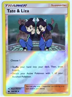 Tate & Liza [Reverse Holo] - Pokemon Celestial Storm