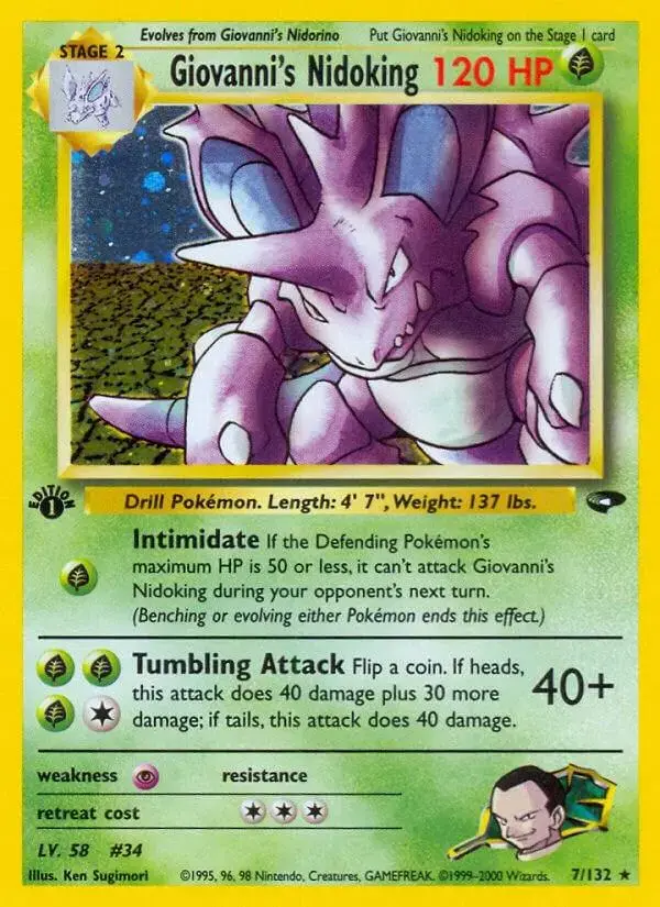 Giovanni's Nidoking [1st Edition] - Pokemon Gym Challenge #7