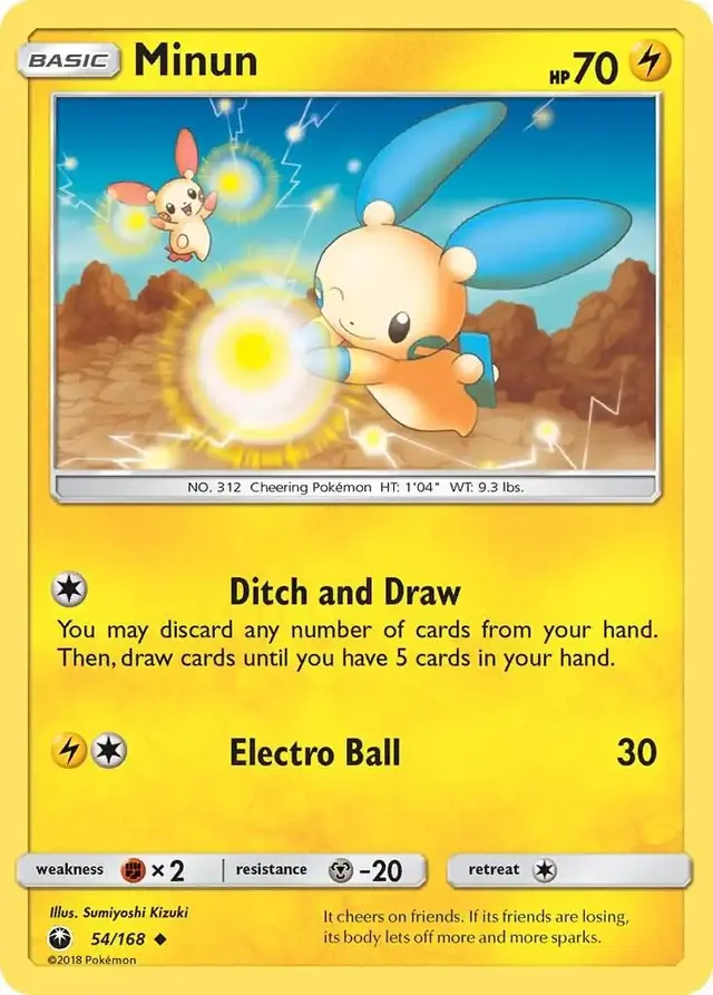 Minun - Pokemon Celestial Storm #54