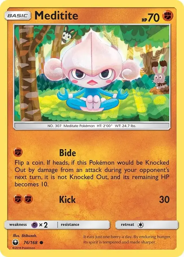 Meditite - Pokemon Celestial Storm #76