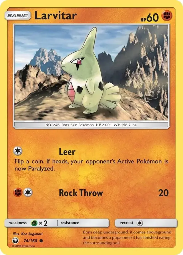 Larvitar - Pokemon Celestial Storm #74