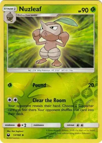 Nuzleaf [Reverse Holo] - Pokemon Celestial Storm #13