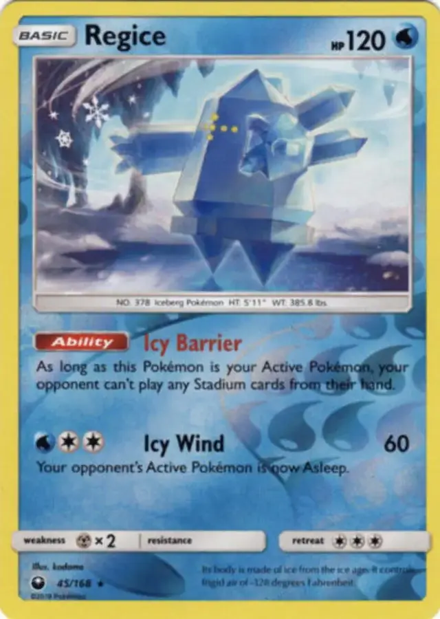 Regice [Reverse Holo] - Pokemon Celestial Storm #45