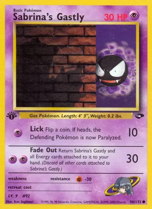 Sabrina's Gastly [1st Edition] - Pokemon Gym Challenge #96