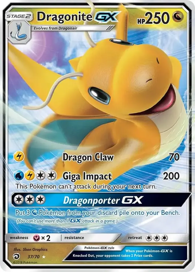 Dragonite GX - Pokemon Dragon Majesty #37