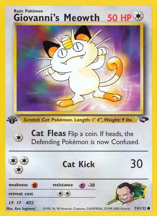 Giovanni's Meowth [1st Edition] - Pokemon Gym Challenge #74