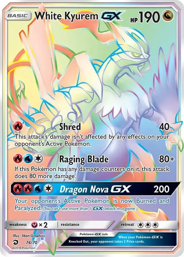 White Kyurem GX - Pokemon Dragon Majesty #74