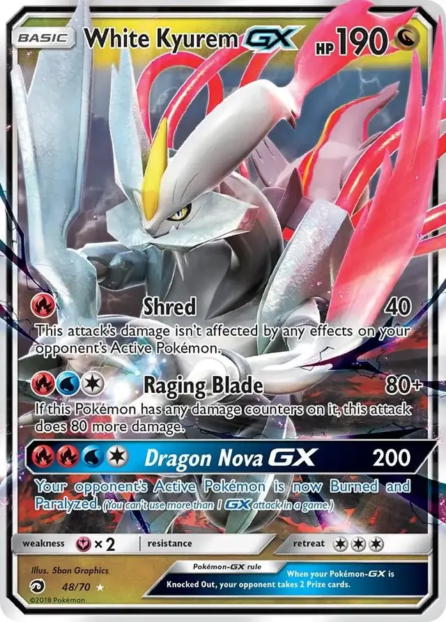 White Kyurem GX - Pokemon Dragon Majesty #48