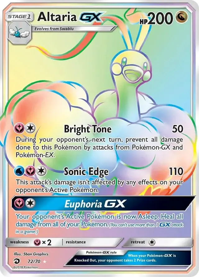 Altaria GX - Pokemon Dragon Majesty #72