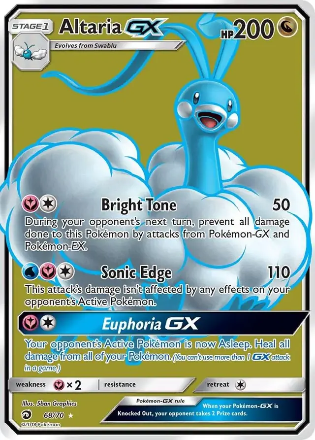 Altaria GX - Pokemon Dragon Majesty #68