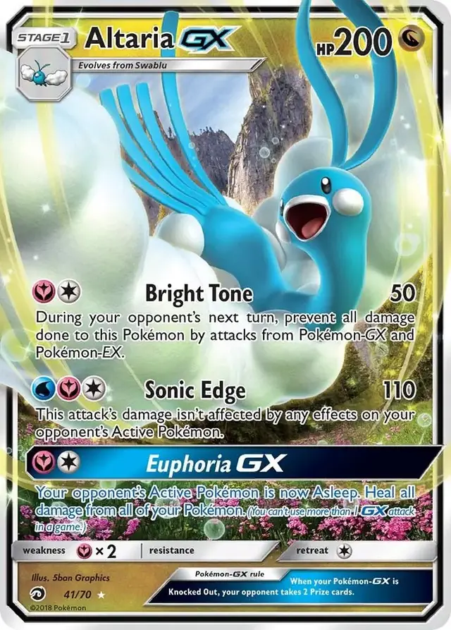 Altaria GX - Pokemon Dragon Majesty #41