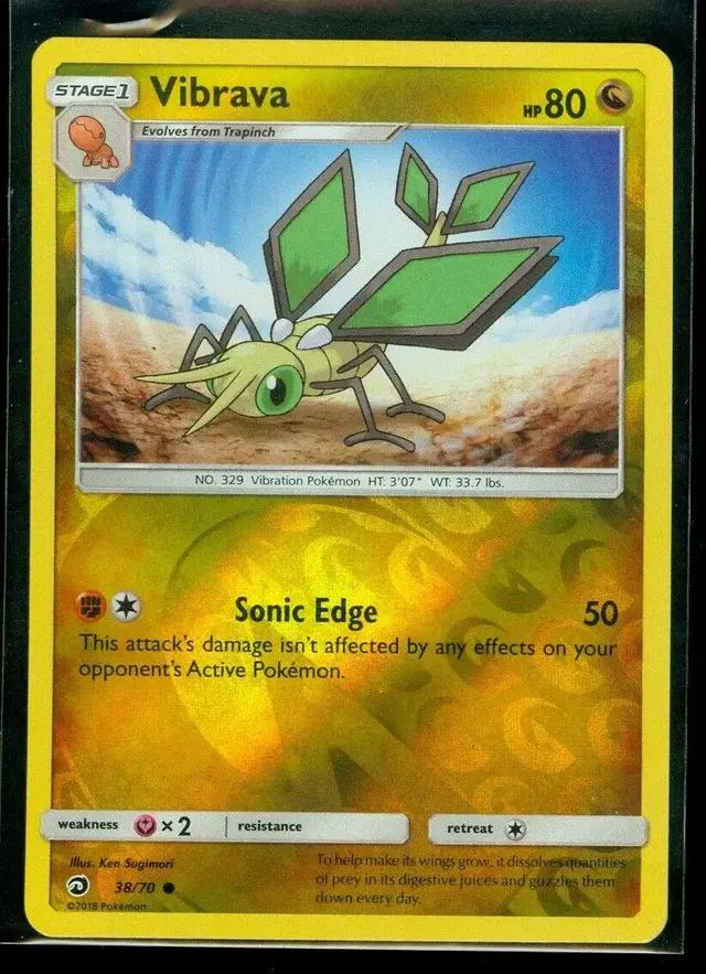 Vibrava [Reverse Holo] - Pokemon Dragon Majesty #38