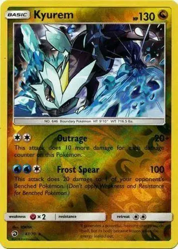 Kyurem [Reverse Holo] - Pokemon Dragon Majesty #47