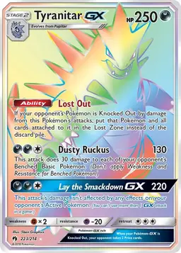 Tyranitar GX 223 - Pokemon Lost Thunder