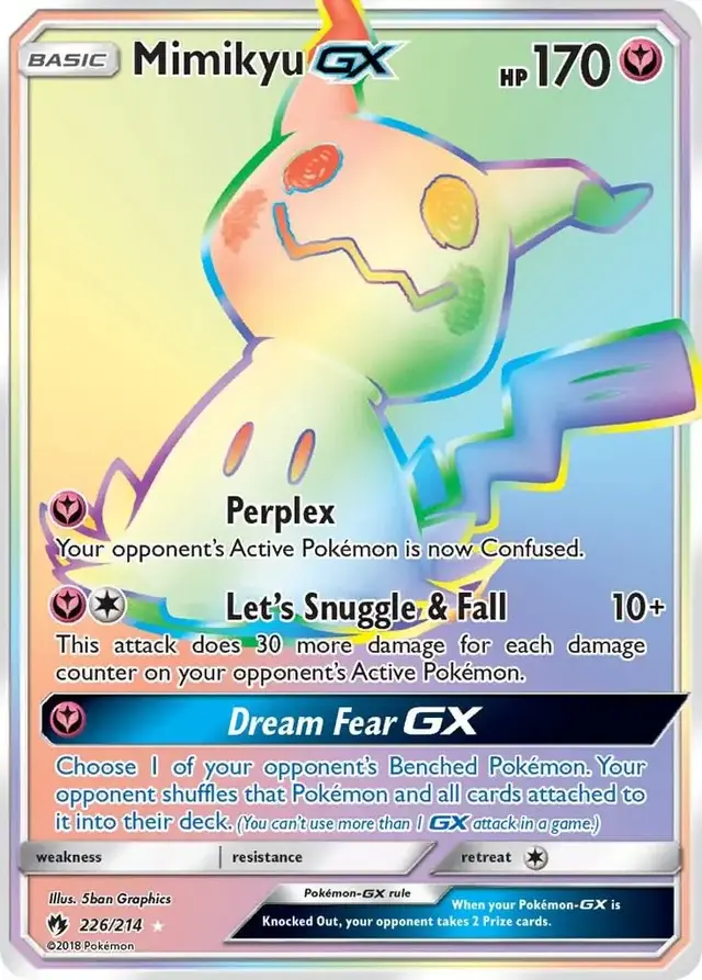 Pokemon Lost Thunder set - most valuable card artwork (Mimikyu GX)