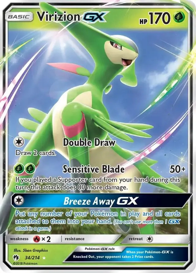 Virizion GX - Pokemon Lost Thunder #34