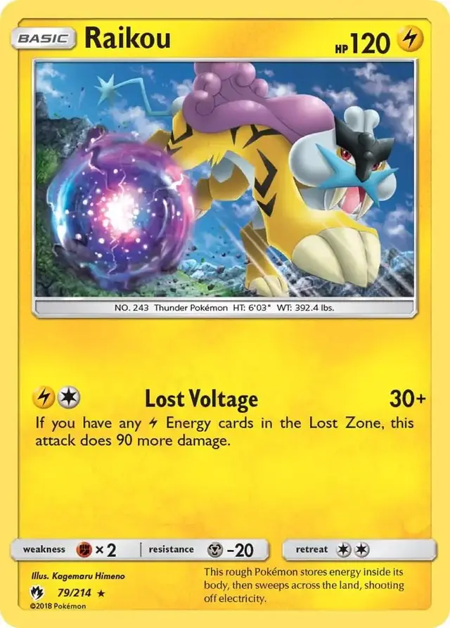 Raikou - Pokemon Lost Thunder #79