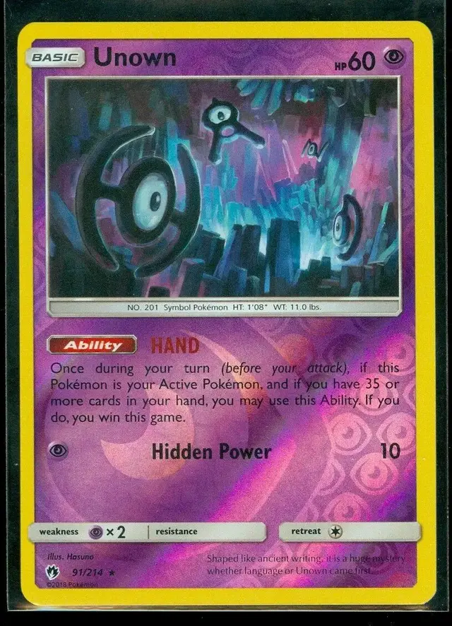 Unown [Reverse Holo] - Pokemon Lost Thunder #91