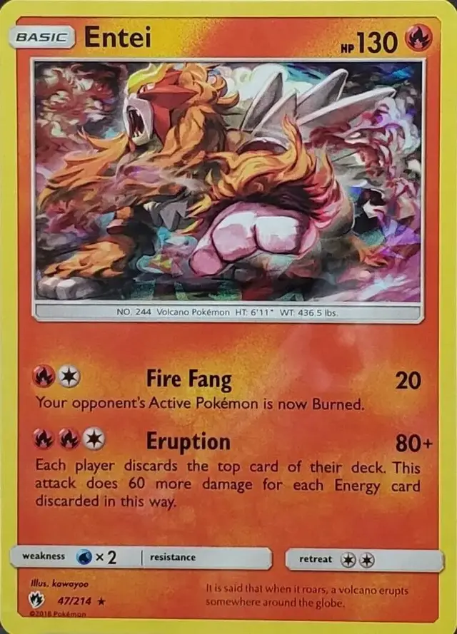Entei [Cracked Ice] - Pokemon Lost Thunder #47