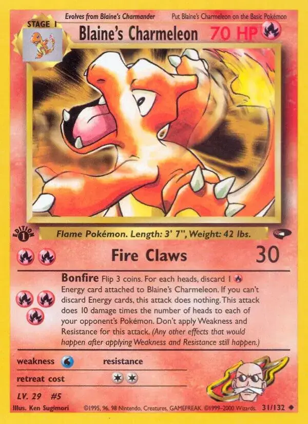 Blaine's Charmeleon [1st Edition] - Pokemon Gym Challenge #31