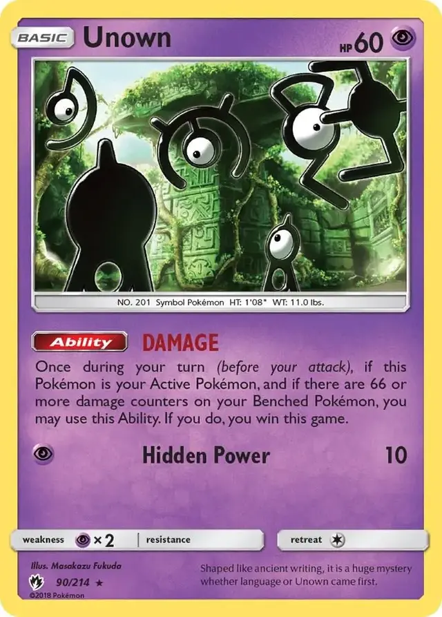 Unown - Pokemon Lost Thunder #90