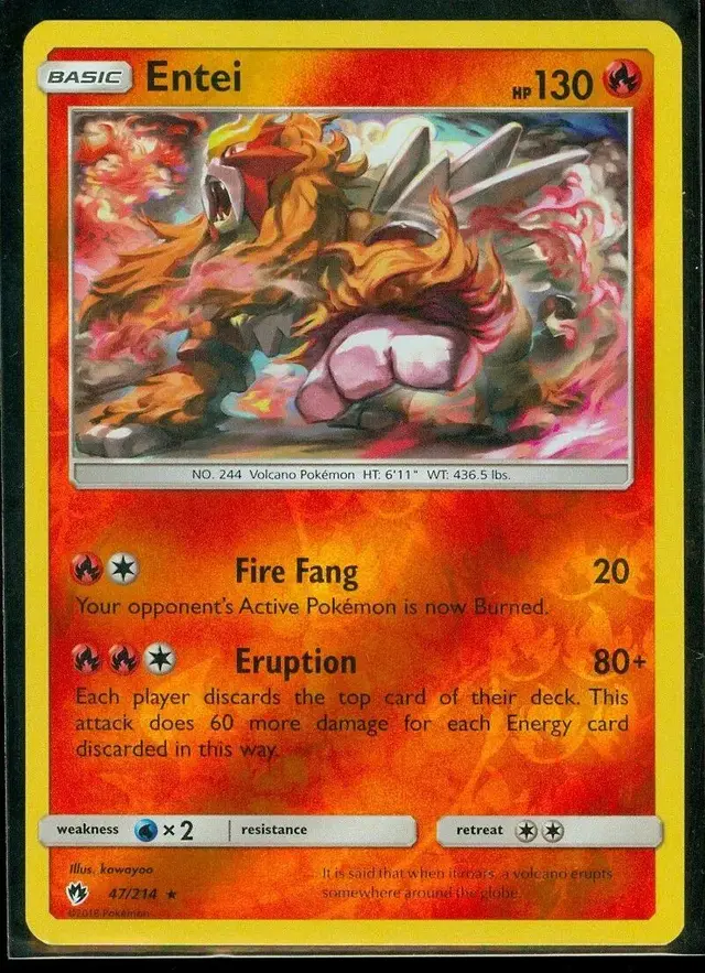 Entei [Reverse Holo] - Pokemon Lost Thunder #47