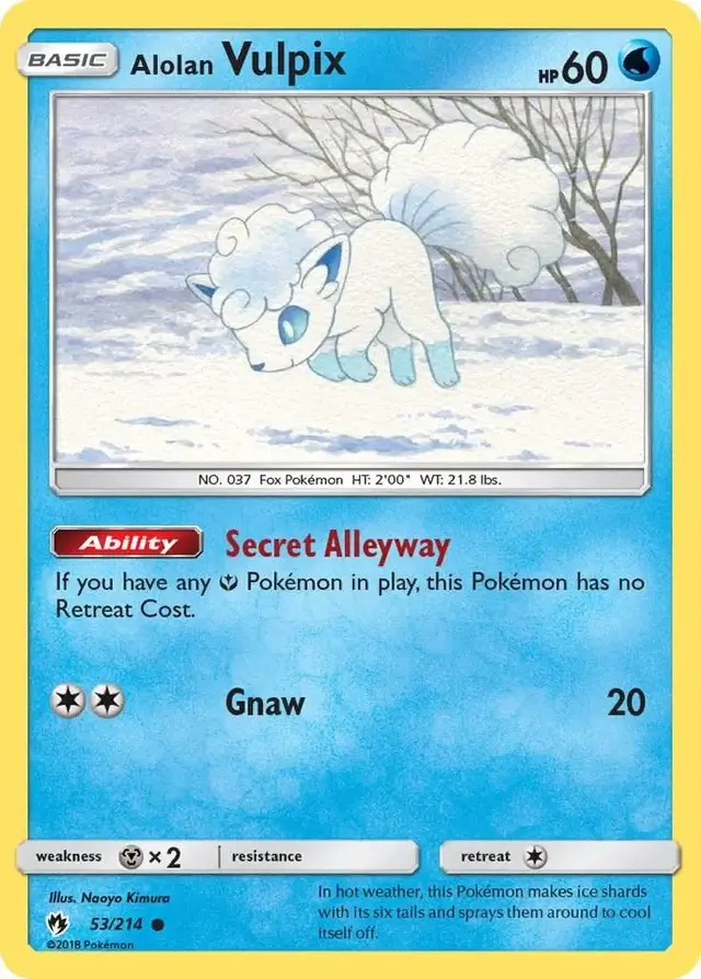 Alolan Vulpix - Pokemon Lost Thunder #53